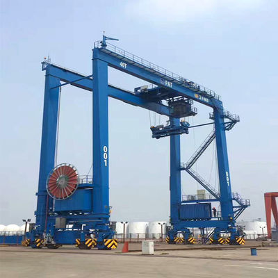 Pórtico portal personalizado Crane Rubber Tyre A8 30t de Rtg do recipiente