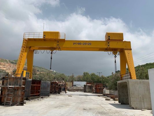 5 - 500 toneladas Canais RTG eléctricos de duas vigas de pneus de borracha