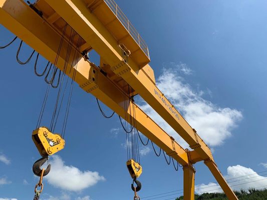 5 - 500 toneladas Canais RTG eléctricos de duas vigas de pneus de borracha