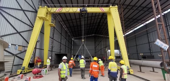 grua móvel Crane Single Girder Tyre 10 Ton Gantry Crane do período de 10-40m
