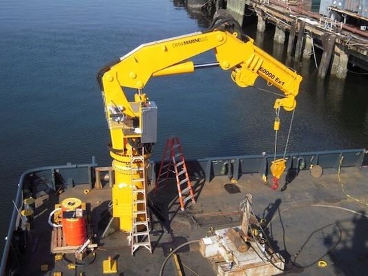 1 - guindaste elétrico da plataforma do iate de 30T Marine Knuckle Boom Crane Q235B