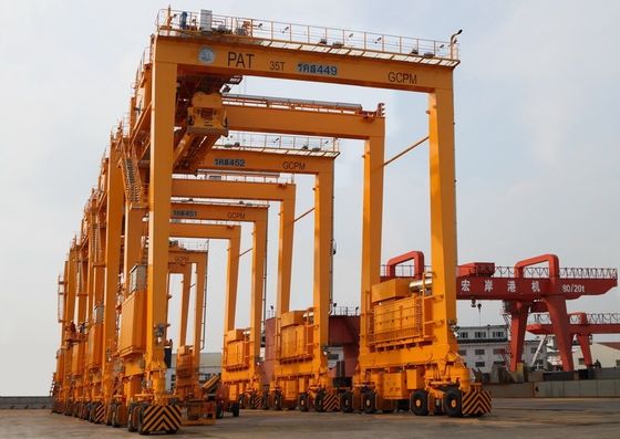 Guindaste de pórtico móvel portátil RTG RMG para contêineres 40T para armazéns