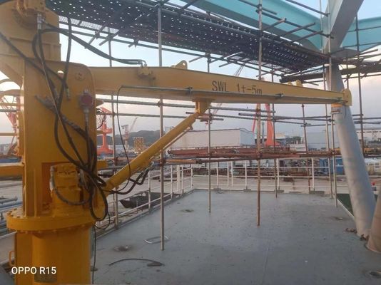 Resistência de impacto Marine Crane a pouca distância do mar hidráulica 36 Ton Ship Deck Cranes