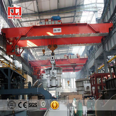 Tipo 74 de 50 toneladas de 35 toneladas Ton Double Beam Bridge Foundry Crane With Cabin Control de QDY