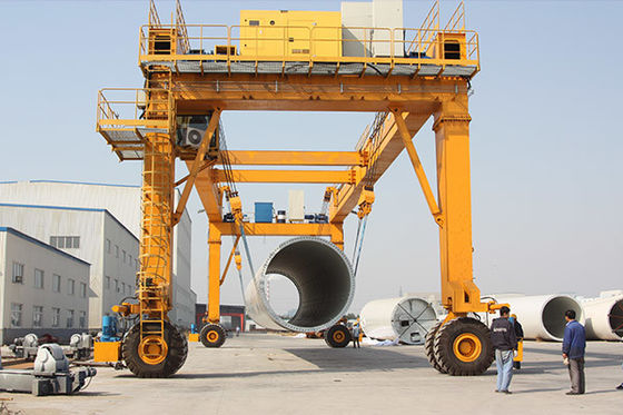 Portal Crane Straddle Carrier Hydraulic do recipiente de RTG 6-30m que levantam