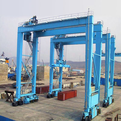 Pórtico portal personalizado Crane Rubber Tyre A8 30t de Rtg do recipiente