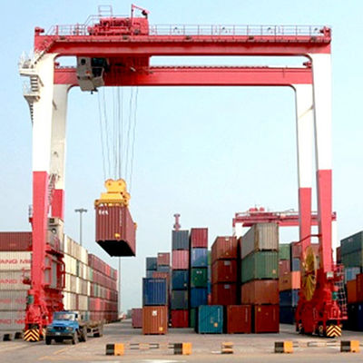 Pórtico de borracha de levantamento Crane Heavy Duty do pneumático do recipiente 22m para 35t