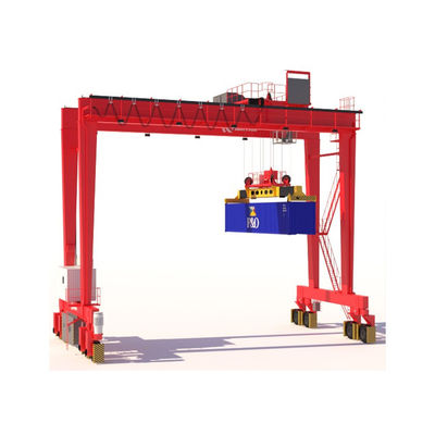 Porto de RTG usando o guindaste de pórtico de borracha 40 de 10 toneladas do pneumático Ton Lifting Container Loading